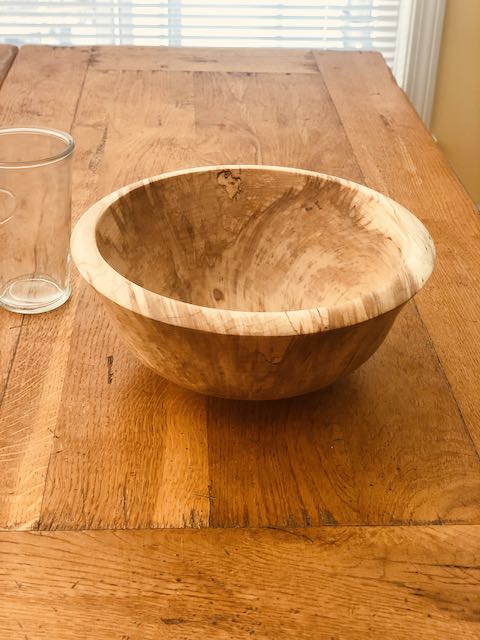 about 11" across and 4-5 inches high.  My first bowl of 2020