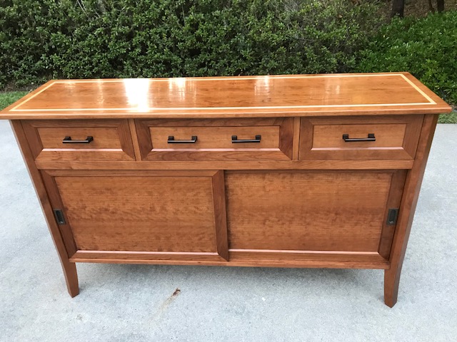 Sideboard in cherry with maple accents