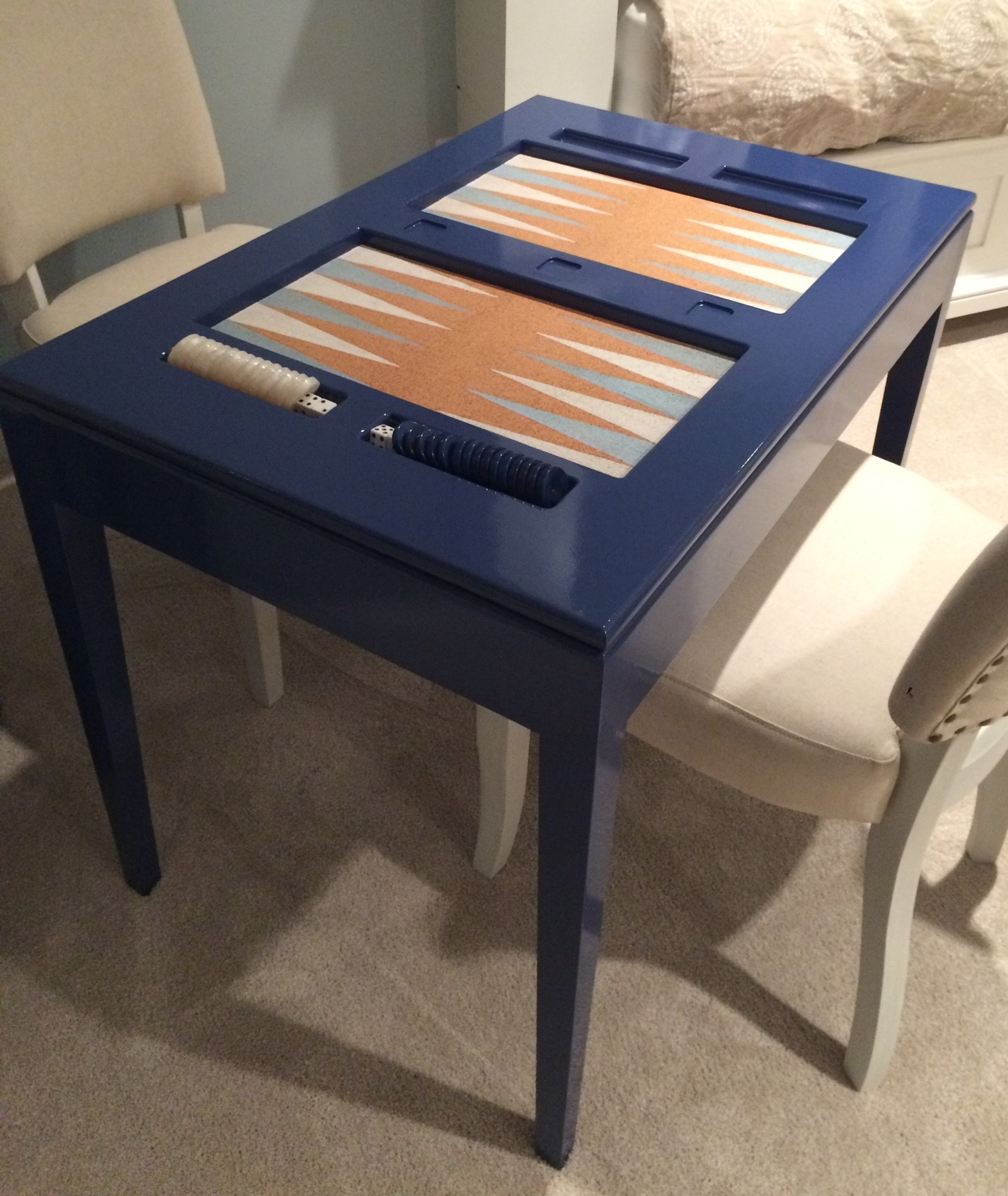 Game table for backgammon