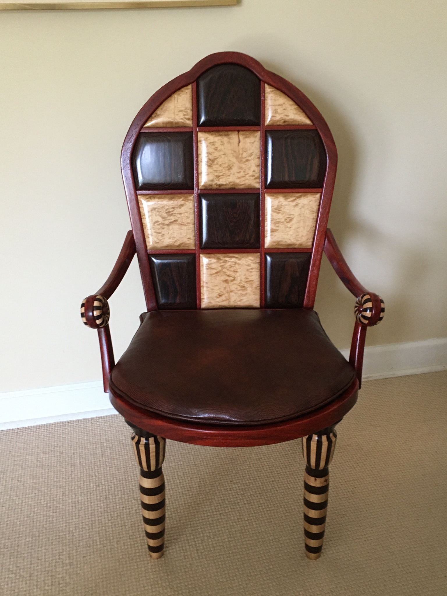 Inlayed and segmented chair