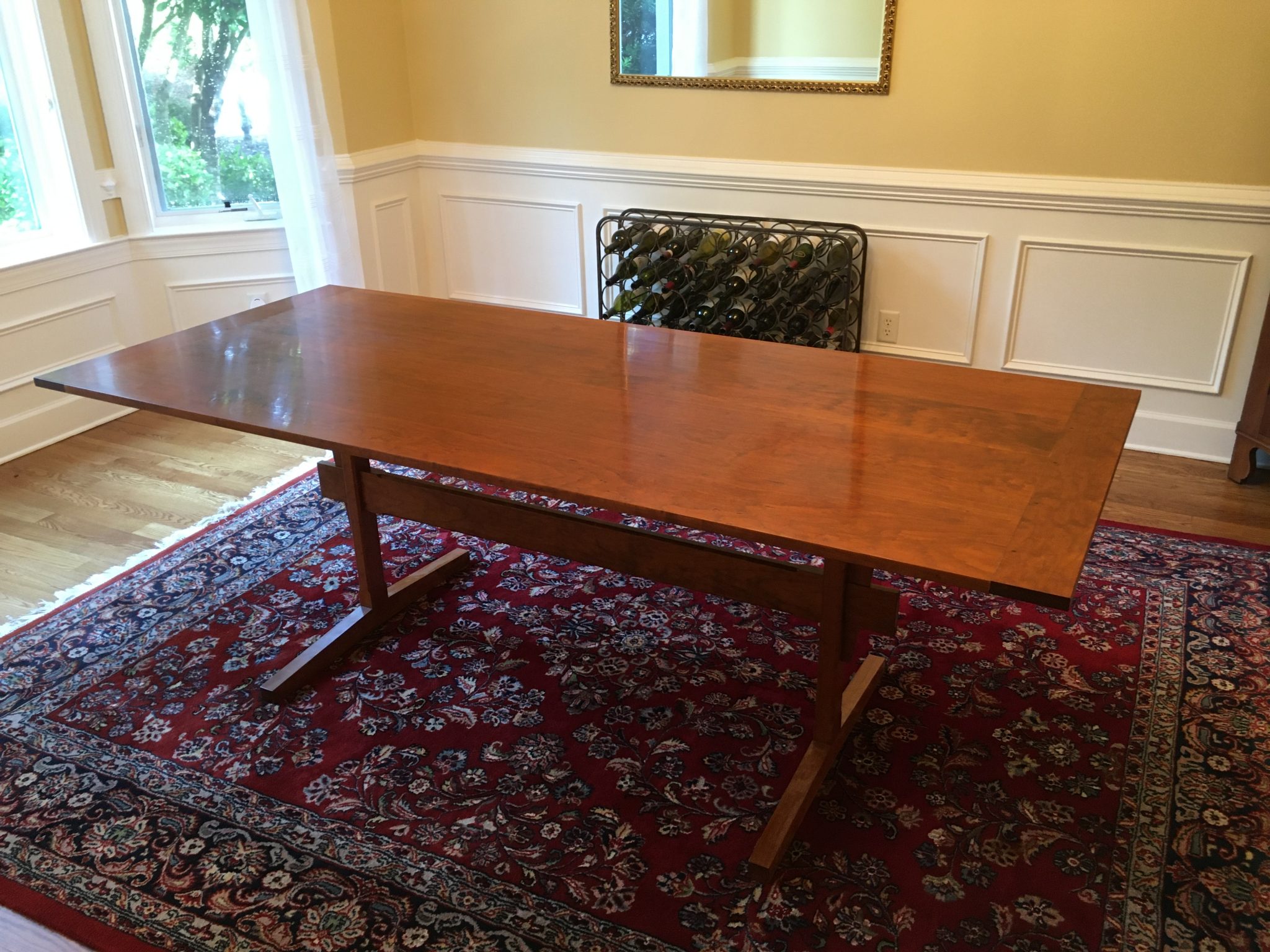 Dining room table 84” x 36” with breadboard ends