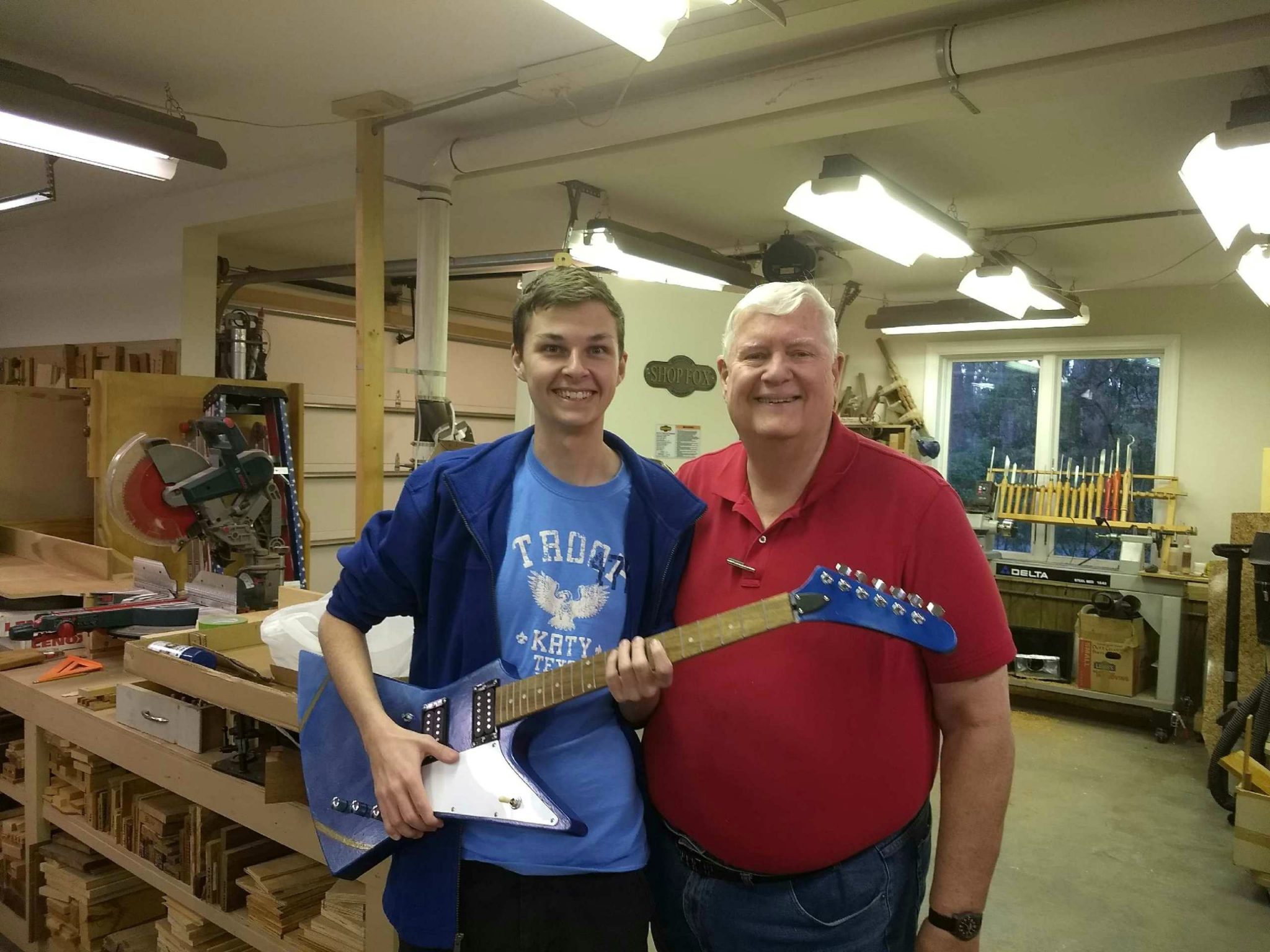 Mahogany guitar kit built and finished with and for Grandson, Jim